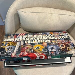 super bowl XXV anniversary commemorative collection box